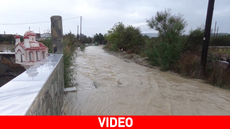 Προβλήματα σε όλη τη Λέσβο από τις βροχοπτώσεις
